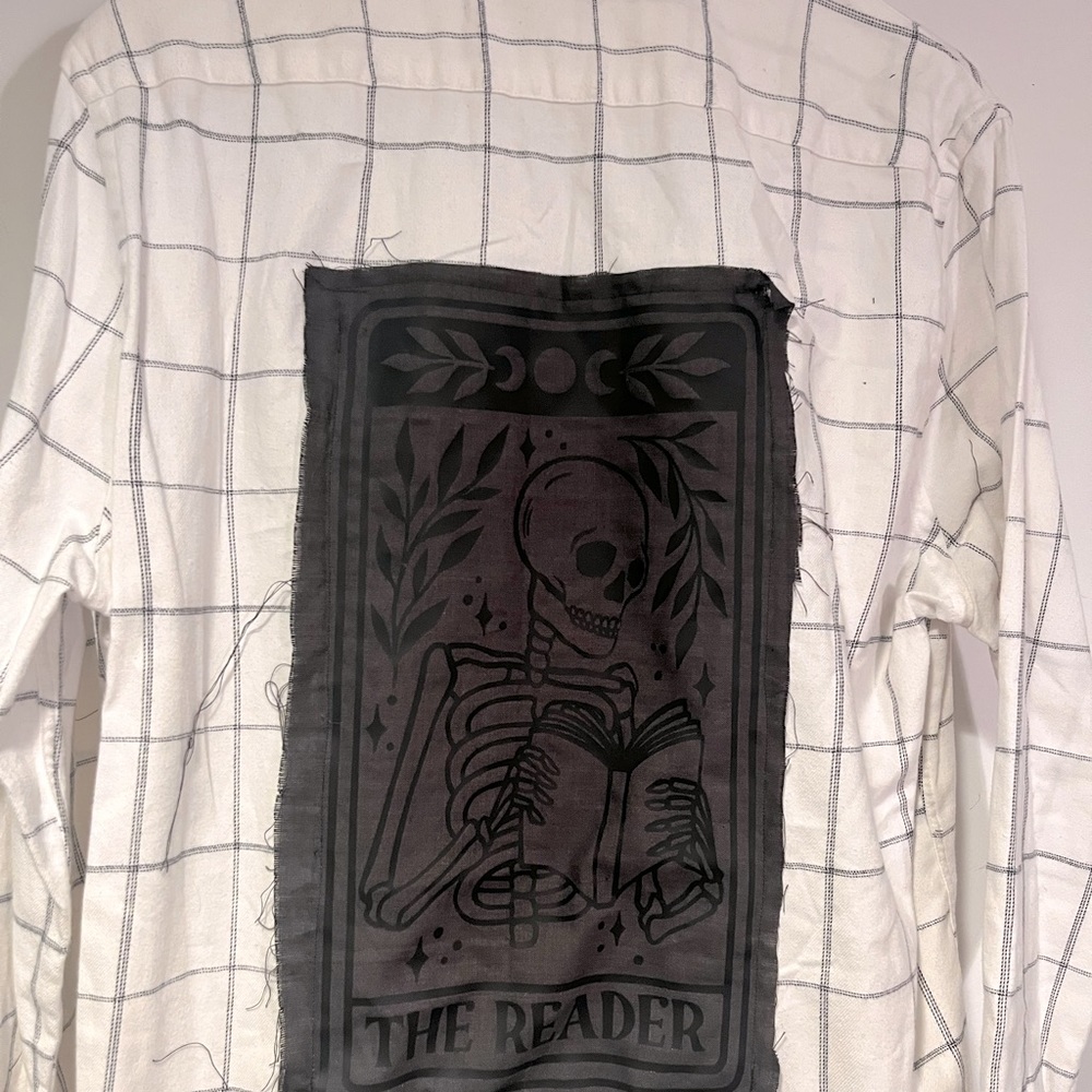 Flannel with hand-made patch